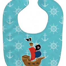 Blue Accessories Carolines Treasures Pirate Ship Blue Baby Bib