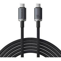 Fast Charging Cable Crystal Shine USB-C to USB-C 100W 1.5m 20Gb (black)