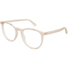 Gucci Glasögon Gucci GG0027O 009 50 Gula Glasögon Acetat Gul Transparent Rund