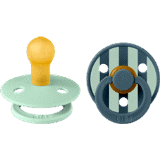 Pacifiers Bibs Round Colour Pacifier 2pk Nordic Mint Petrol Mix
