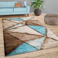 Mehrfarbig Teppiche & Felle Paco Home Geometric Teppich Wohnzimmer 60 x 100 cm - Blau Beige Braun Beige cm