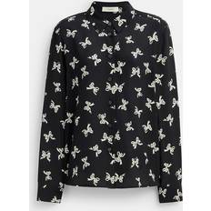 L - Uomo Bluse Printed Blouse - Black