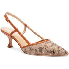 Coach Heels & Pumps Coach Rosie Slingback In Crystal Signature Jacquard Burnished Amber