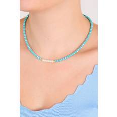 Or Rose Colliers Loren Stewart Padlock Wrap Necklace in Green