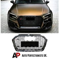 Auto Perfectionists UK Audi RS3 Style A3 S3 8V Grille Gloss Black Honeycomb Mesh Grill