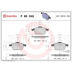 Friksjonsbremser Brembo Bremseklosser Sett P 85 045