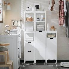 Muebles de Baño SoBuy BZR123-W Hochschrank mit Wäschesack