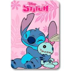 Rose Couvertures Lilo & Stitch Fleecedecke 140 x 140 cm - Rosa Filz Rosa