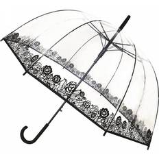Smati Transparent Black Flower Birdcage Umbrella BLACK *
