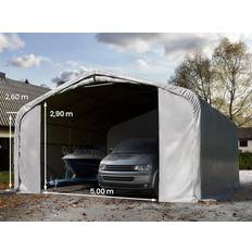 Toolport Garagetält 6x6 m 2,6 m Sidohöjd 4,1x2,9 m Port PVC 850 Grå (Byggnadsarea )