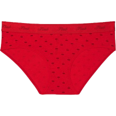 Red Panties PINK Logo Hiphugger Panty - Bright Vermillion Cherry Print