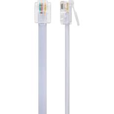 Landline Phones Maplin RJ11 to RJ11 6P4C Telephone Modem Lead White, 5m