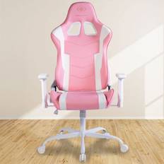 Deltaco Gaming Chairs Deltaco Deltaco Pink Leather Gaming chair 79 x 28 x 54cm