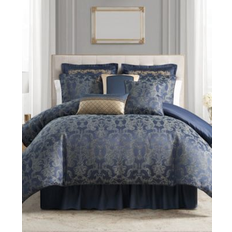 Waterford Brennigan 6-Pc Comforter Set King - Navy Bedspread Blue