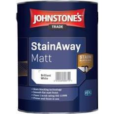 Matt white paint 10l Johnstone's StainAway Matt Emulsion Stain Block 10 L Wall Paint White
