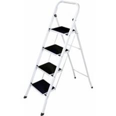 Oypla Foldable 4 Step Ladder Stepladder Non Slip Tread Safety Steel Step