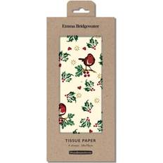 Silver Gift Wrapping Papers Woodmansterne Emma bridgewater little robin tissue paper giftwrap christmas gift wrapping
