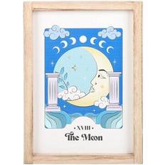 Blue Framed Art Something Different The Moon Celestial Wall Print - Blue Framed Art
