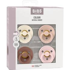 Barn- & Babytillbehör Bibs Colour Latexnapp 4-pack Size 1 (Ivory/Blush/Woodchuck/Blossom)