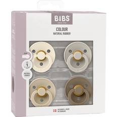 Bibs Nappar Bibs Colour Latexnapp 4-pack Size 1 (Ivory/Sand/Vanilla/Dark Oak)