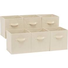 Beige Boîtes de rangement Amazon Basics Folding Beige Storage Box 8.5L 6pcs