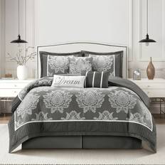 Bed Linen Nanshing California King Therese Comforter Set 7 pcs Bed Linen Gray (269.2x223.5cm)