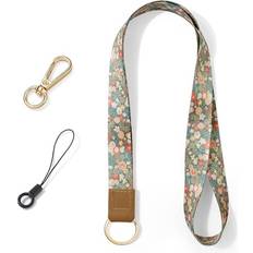 Lanyard Neck Leather Strap with Metal Key Rings