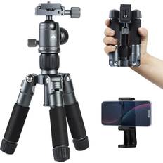 Dslr tripod Sirui Compact Mini Desktop Tripod, 20" Aluminum Portable Small Tabletop Tripod Stand with 360 Ball Head for DSLR, Camera, Phone, Loaded up to 22lbs, Phone Holder Included, AM-TT50
