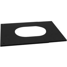 Chimneys Selkirk Selkirk 6 in. galvanized steel stove pipe ceiling plate Black 16.5