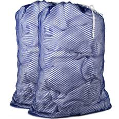 Washing Bags Handy Laundry Commercial Mesh Bag Sturdy Mesh Material with Drawstring Closure. Ideal Machine Washable Mesh Bag for Factories, College, Dorm and Apartment Dwellers. (24" x 36" Blue 2-Pack)