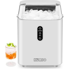 Ice Makers Fantec Ice Makers Countertop Portable Ice Maker with Self-Cleaning 8 Cubes/9 Mins 26.5Lbs/24Hrs Ice Machine with Scoop and Basket 2 Sizes of Bullet