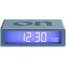 Lexon Flip On/Off Alarm Clock Silver Gray