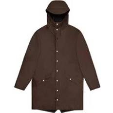 Marrón - Mujer Chubasqueros Rains Frame Long Essential Jacket - Brown