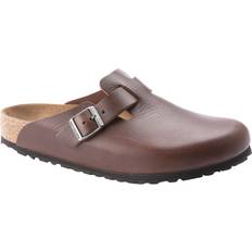 Birkenstock Tacones y Zapatos de Tacón Birkenstock Boston Grip Leather Clogs - Roast/Brown