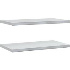 Roestvrij staal Planken vidaXL Wandschappen 2 St 75 x 40 x 3 cm