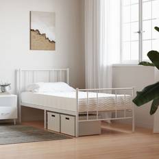 vidaXL Skummadrass Vit 90 x 210 cm H2 H3 Resårbotten