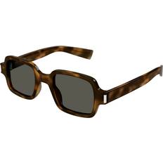 Saint Laurent Unisex Solglasögon Saint Laurent Sköldpaddemönstradeshell Solglasögon Män - Grå