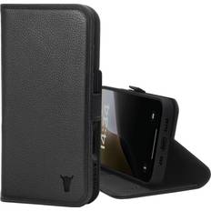 Torro iPhone 16 Leather Wallet Case MagSafe Charging Black