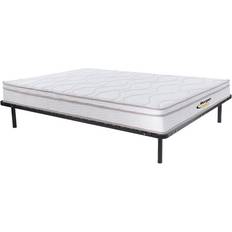 Cama Doble Colchones de Muelles Set Lattenrost Federkernmatratze 140 x 200 cm - 3 Zonen Taschenfederkernmatratze