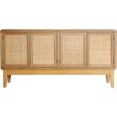 Transparent Sideboards 17 Stories Brown Fir Wood 160 x 40 x 80 cm Sideboard