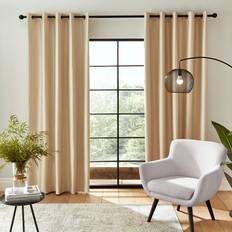 Gold Curtains Catherine Lansfield Faux Silk Blackout Curtains 66 x 54 Inch - Gold