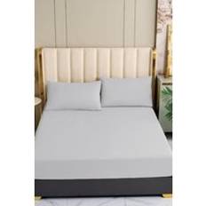 Egyptian Cotton Bed Sheets Ezysleep 100% Egyptian Cotton Silver Fitted - Double Bed Sheet