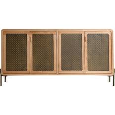 Transparent Sideboards 17 Stories Brown Pine Wood 120 x 35 x 79 cm Sideboard