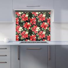 Red Splash Guards Warren Reed Watercolor Style Kitchen Splashback W600mm x H750mm - Red Splash Guard