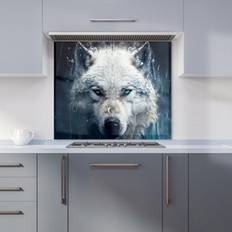 White Splash Guards Warren Reed White Wolf Face Splashart W900mm x H650mm Splash Guard