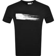 Noir Chemises Brush Logo T Shirt - Black