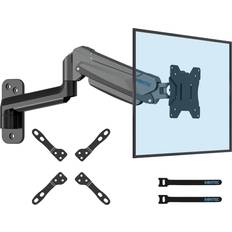 BONTEC 13-42 inch screen wall mount with VESA extension kit for PC monitor and TV up to 8 kg, fully adjustable gas spring, tilt and swivel, height adjustable, max VESA 200x200 mm