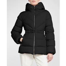 Femme - Or Manteaux Moncler Brosse Belted Puffer Jacket - Black