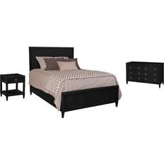 Bed Packages Monterey Platform 3 Piece Bedroom Set - Black (Twin)