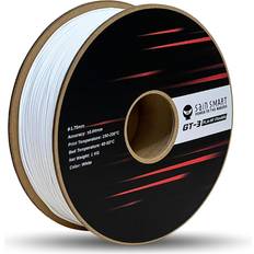 SainSmart GT-3 flexibel PLA-filament med hög flödeskapacitet, 1,75 mm, filament med 3D-skrivare med högt flöde för höghastighetstryck, 1 kg spole, mått 0,04 mm, vit